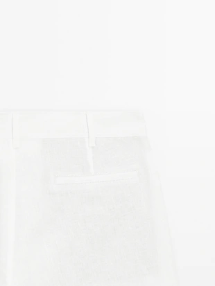 Бермуды из 100% льна- Заказать в России