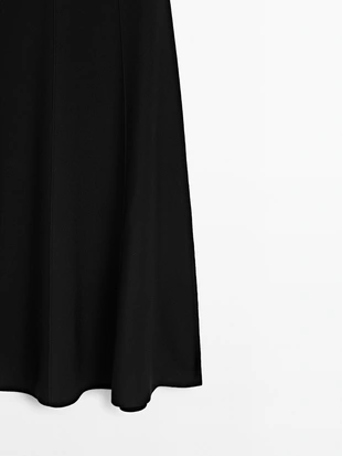 BLACK|5267/573 - Massimo Dutti Длинная вязаная юбка