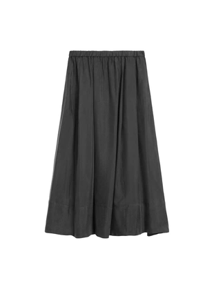 Купить Massimo Dutti Юбка-миди из хлопкового трикотажа со смесью в сером цвете