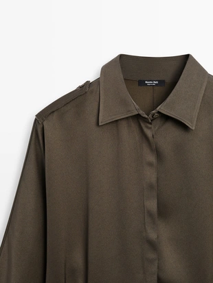 Рубашка со шнуровкой на талии- Заказать в России