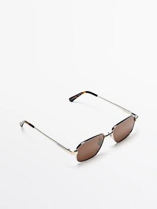 SILVER|2306/300 - Massimo Dutti Металлические солнечные очки