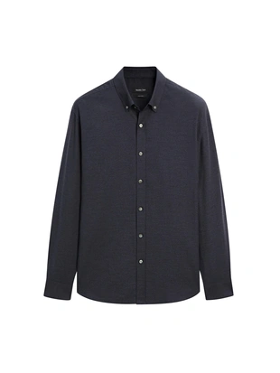 Рубашка среднего размера из мягкого меланжа- Заказать в России