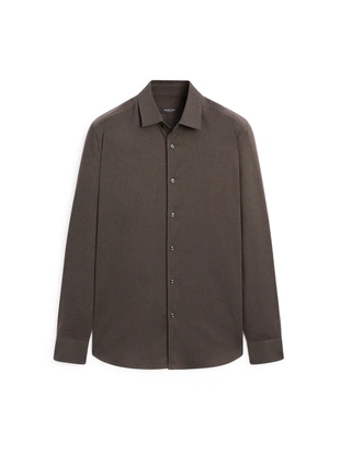 SLIM FIT MELANGE TWILL SHIRT- Заказать в России