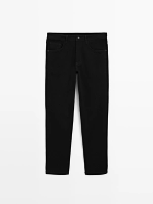 BLACK|0301/135 - Massimo Dutti Джинсы с зауженным кроем