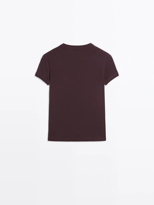 Футболка с коротким рукавом из 100% хлопка- Заказать в России