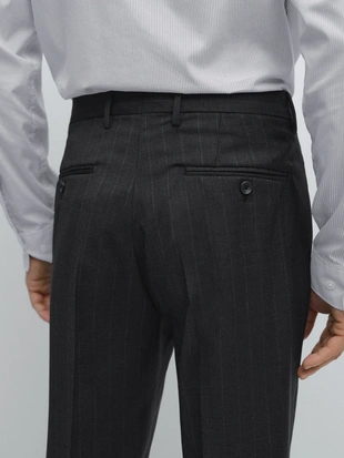 GREY|3562/544 - Massimo Dutti Брюки в полоску для костюма