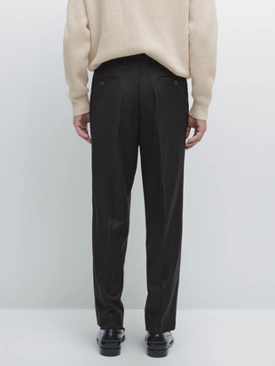 CHARCOAL|3546/533 - Massimo Dutti Брюки из 100% шерсти шерсти