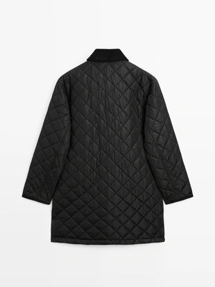 BLACK|6793/310 - Massimo Dutti Легкая пуховая куртка с водоотталкивающим покрытием
