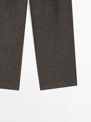 Купить Massimo Dutti Брюки из шерстяной смеси с эффектом пряжи KNICKERBOCKER