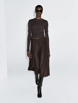Купить Massimo Dutti Юбка-шорты с поясом