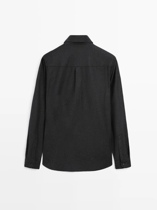 Рубашка из 100% шерсти фланели- Заказать в России