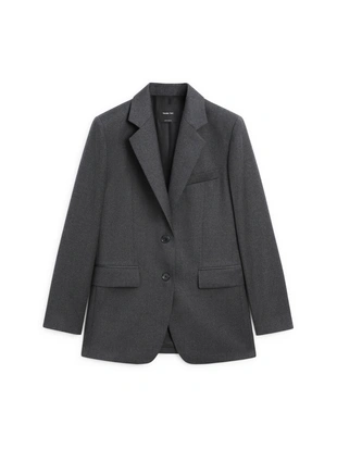 Купить Massimo Dutti Пиджак из 100% шерсти серого цвета