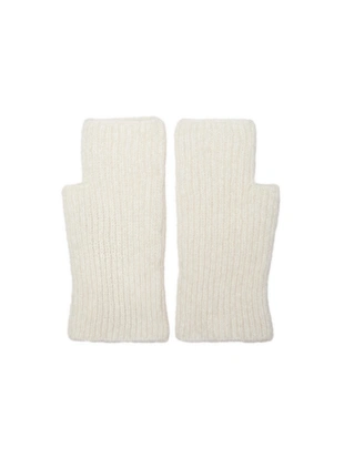 WHITE|4623/621 - Massimo Dutti Перчатки-митенки из альпаки