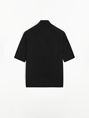 Купить Massimo Dutti Свитер из 100% шерсти с короткими рукавами