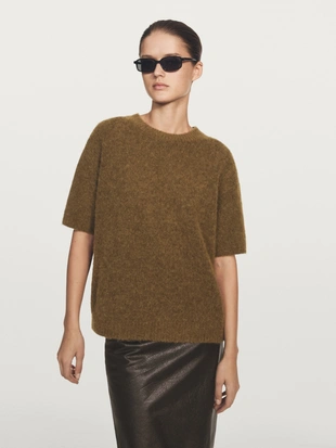Купить Massimo Dutti Свитер с альпакой и шерстью в оверсайз