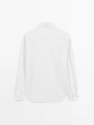 Рубашка в полоску REGULAR FIT из 100% хлопка- Заказать в России