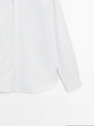 Рубашка в полоску REGULAR FIT из 100% хлопка- Заказать в России