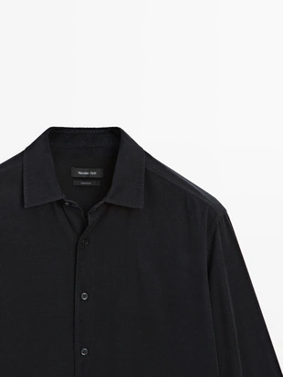 Рубашка из микро-кордуры с регулярной посадкой- Заказать в России