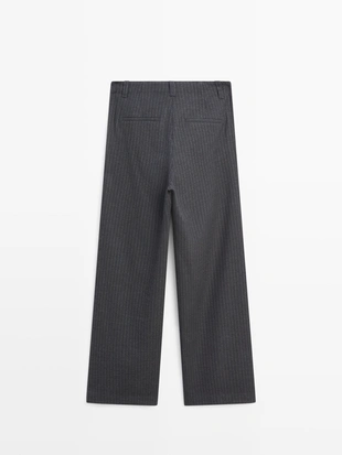 Брюки с широкими брючинами в полоску- Заказать в России