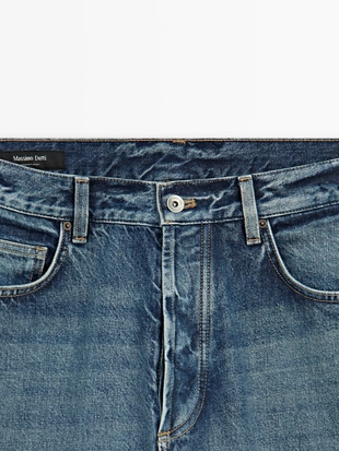 DARK BLUE|0305/141 - Massimo Dutti Джинсы прямого кроя