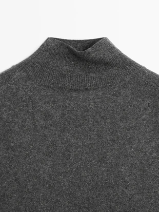 MEDIUM GREY|5709/565 - Massimo Dutti Жилет из 100% кашемира