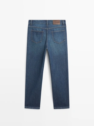 DARK BLUE|0303/700 - Massimo Dutti Джинсы со свободным кроем