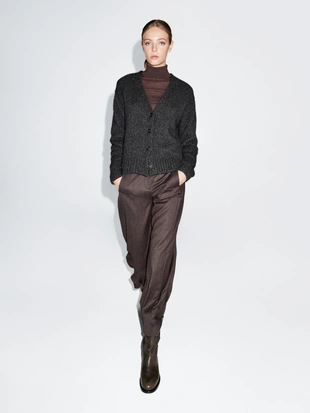 Купить Massimo Dutti Кардиган с V-образным вырезом из шерстяной смеси