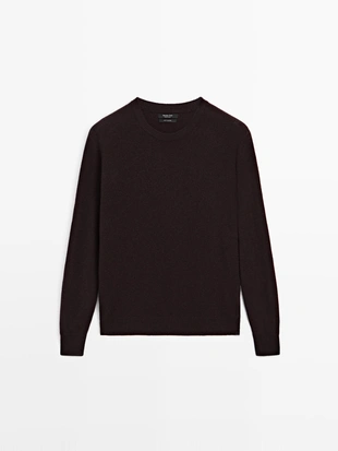 Свитер из 100% кашемира с круглым вырезом- Заказать в России