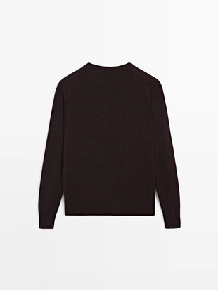 Свитер из 100% кашемира с круглым вырезом- Заказать в России