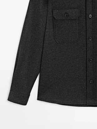GREY|1812/293 - Massimo Dutti Рубашка с карманами