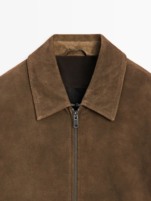 Куртка из замши с потертостью- Заказать в России