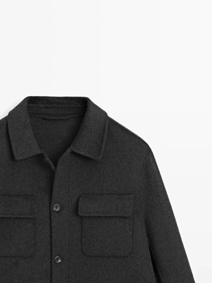Купить Massimo Dutti Пиджак из шерстяной смеси с карманами