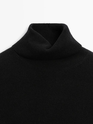 Купить Massimo Dutti Джемпер из шерстяно-кашемировой смеси с высоким воротником