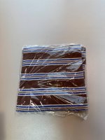 Zara ФУТБОЛКА ИЗ ПЛОТНОЙ ТКАНИ В ПОЛОСКУ Brown | 5048/578/700