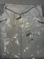 Oysho Куртка с окантовкой, из плотной ткани пике с хлопком WHITE | 3033/623/251