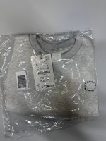 Zara БАЗОВАЯ ТОЛСТОВКА С ТЕКСТОМ Grey marl | 1880/533/812