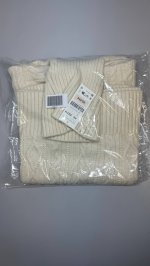 Oysho Джемпер косой вязки с высоким воротником ECRU | 3827/773/712