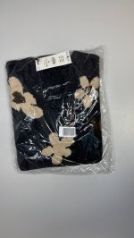 Zara КАРДИГАН ОВЕРСАЙЗ ИЗ ЖАККАРДОВОГО ТРИКОТАЖА С ЦВЕТАМИ Grey | 2893/200/802