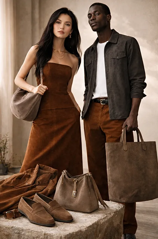 Замша в современном стиле