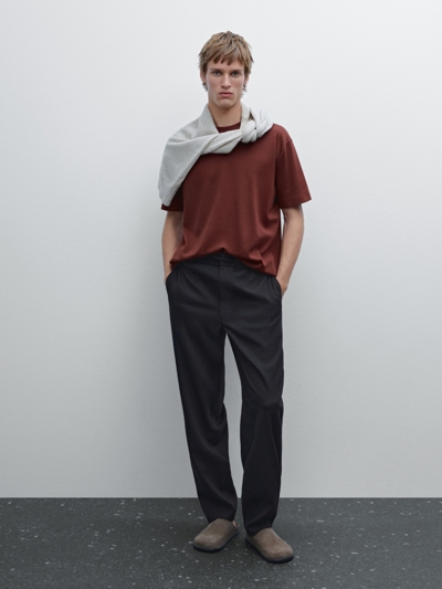 Massimo Dutti Футболка средней плотности из 100% хлопка