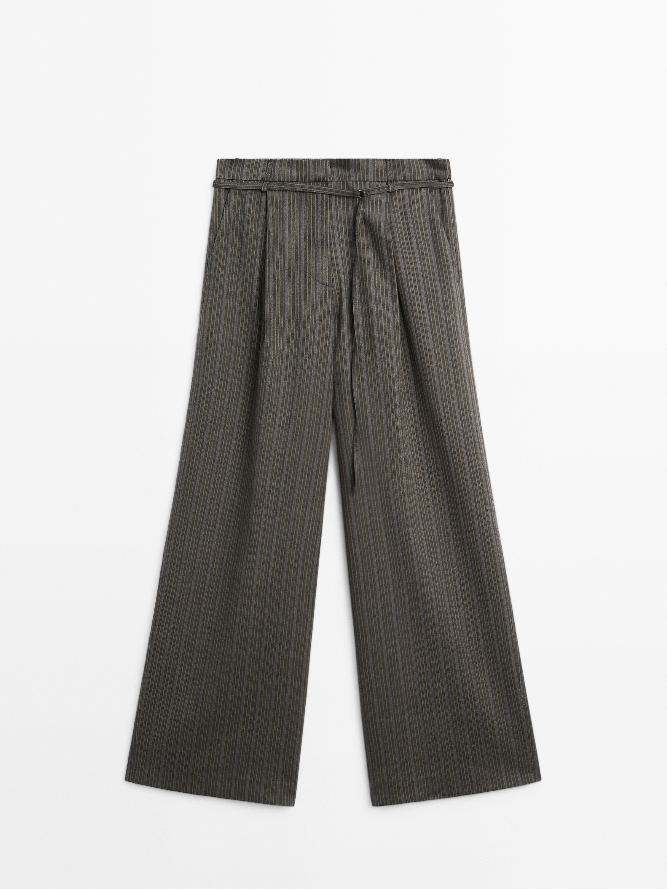 Massimo Dutti Брюки в полоску из хлопчатобумажной ткани купить с доставкой.
