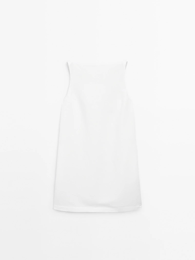 Massimo Dutti Платье из льна с мини-юбкой купить с доставкой.