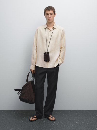 Massimo Dutti Рубашка из легкого твила с облегченной посадкой