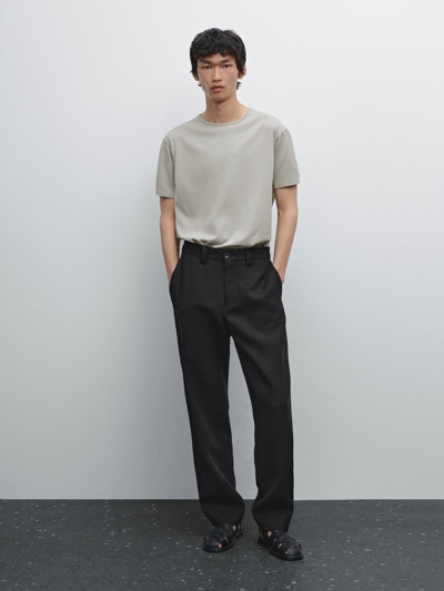 Massimo Dutti Тонкая футболка из 100% хлопка