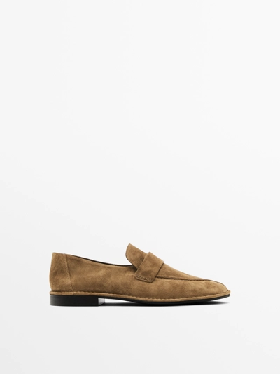 Massimo Dutti Мягкие мокасины из замши купить с доставкой.