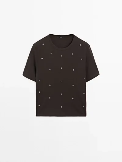 Футболка OVERSIZE с деталями люверсов