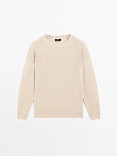 Massimo Dutti Свитер из 100% льна OVERSIZED KNIT