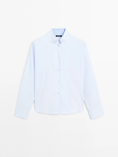Massimo Dutti Рубашка из 100% хлопкового поплина купить с доставкой.