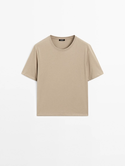 Massimo Dutti Футболка с коротким рукавом из 100% хлопка