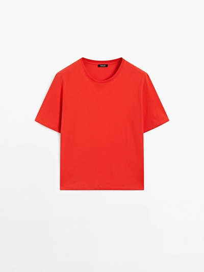 Massimo Dutti Футболка из легкого хлопка 100%